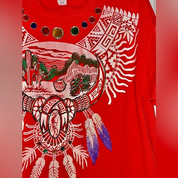 VINTAGE FAST FASHION OF CALIFORNIA Women’s Hand Painted T-shirt, One Size - Picture 7 of 16